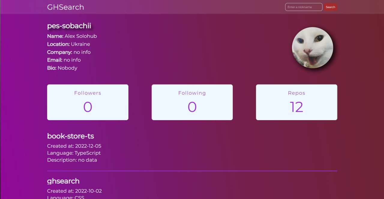 GitHub Search